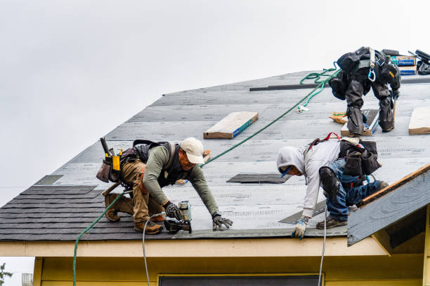 Professional Gutter Installation technician working in Nyack, NY